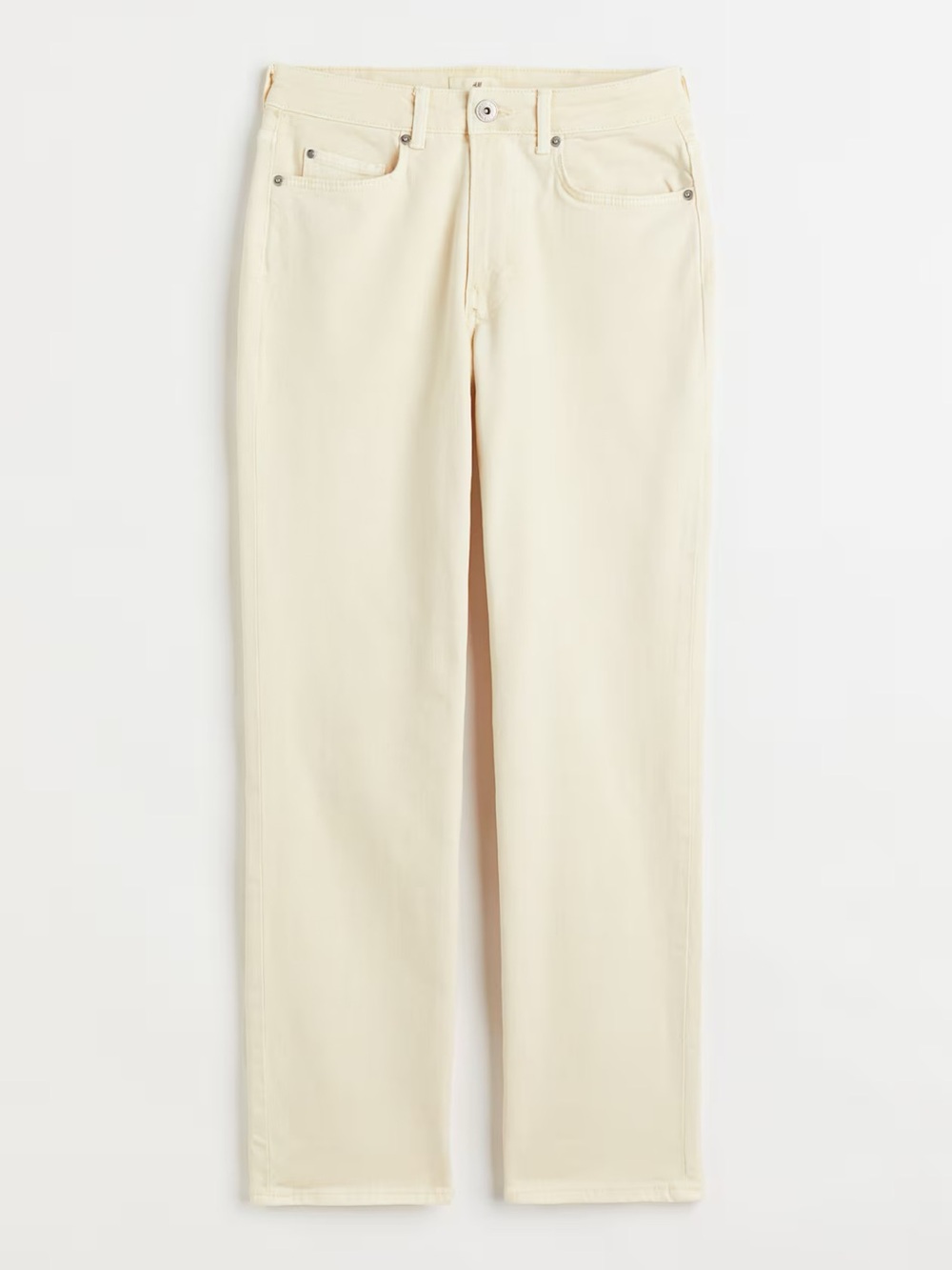 H&M Women’s Straight Leg Cream Jeans